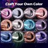 Clara Colors Cat Eye Gel Nail Polish, 12 Colors Holographic Glitter Cat Eye Gel Nail Polish Set with Magnet Romantic Galaxy Series Cat Eye Gel Polish Set Long Lasting Soak Off UV LED