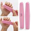 20Pcs Nail Buffers 100/180 Sanding Blocks Sponge Buffing File for Acrylic Natural Gel Nails, Pink