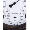 Indoor Outdoor Thermometer - Premium Steel Wall Thermometer Hygrometer for Patio, Wall or Decorative, No Battery Required Hanging Thermometer 8" Round Diameter (Bronze)