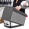 Yarwo 2 Slice Toaster Cover with Pockets and Top Handle, Nylon Toaster Cover Fits for Most Standard 2 slice Toasters, Gray with Grid