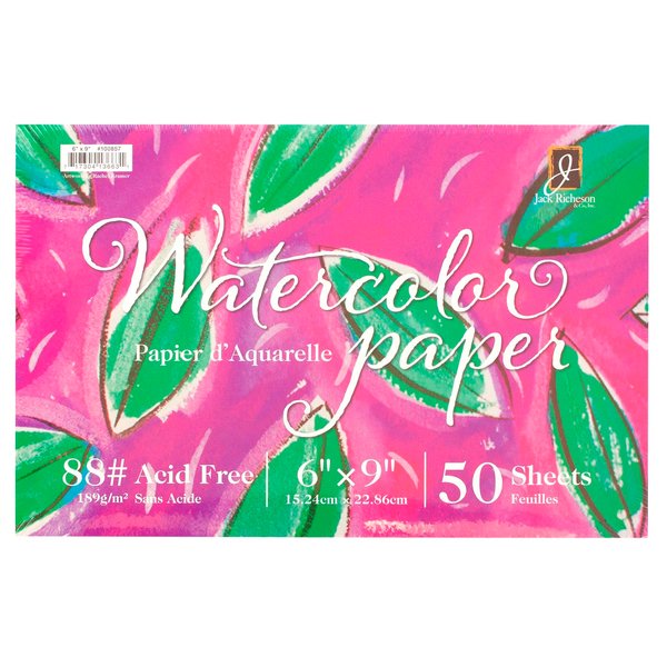 Jack Richeson 50 Pack 6" X 9" 88# Watercolor Paper