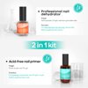 modelones 15 ml Nail Dehydrator and Primer, Acid Free Natural Nail Prep Dehydrate & Bond Primer Kit, Acrylic Nail Supplies Primer Nail Tech Must Haves Set