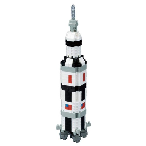 nanoblock - Space - Saturn V Rocket, Sight to See Series Building Kit, Small