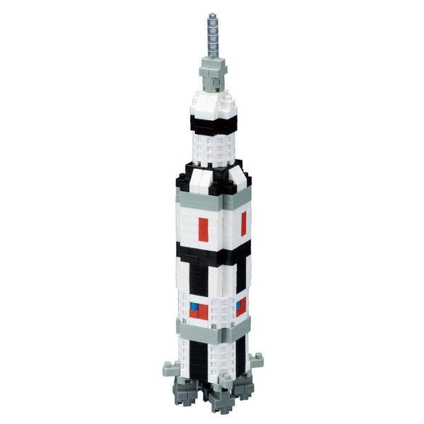 nanoblock - Space - Saturn V Rocket, Sight to See Series Building Kit, Small