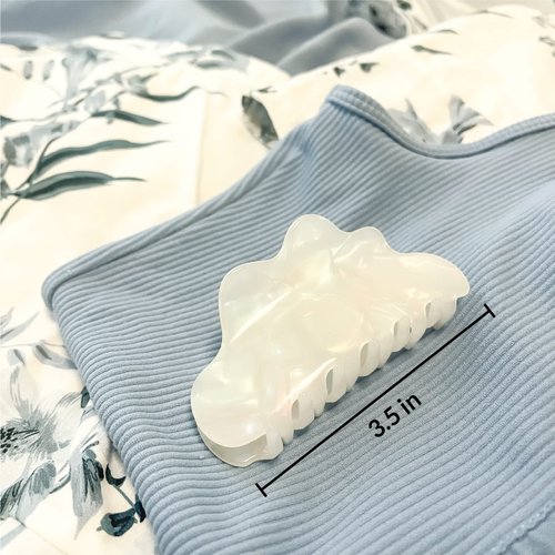 Resort Ready White Biodegradable Cloud Claw Clip