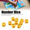 6 Sided Dice, Math Manipulatives, Number Dice 20 Pieces Polyhedral Dice Set 6 Sided Rounded Corners Plastic Dice Gaming Dice Dice Games for Table Games(Yellow)
