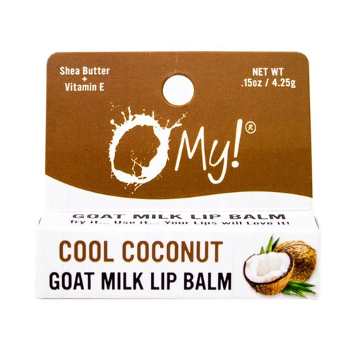 O My! Goat Milk Lip Balm - Single Pack | Shea Butter and Vitamin E | Free of Parabens & More | Handcrafted in USA