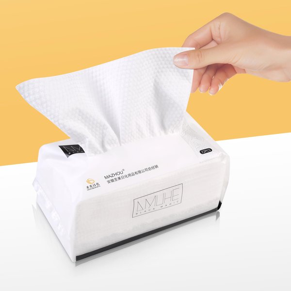 72 Count Soft Dry Wipes 100% Cotton Tissue Disposable Face Towel for Drying Face Cloths,Extra Ultra Soft and Thick Lint-Free Facial Towels for Sensitive Skin,Makeup Removing,Facial Cleansing,Nursing