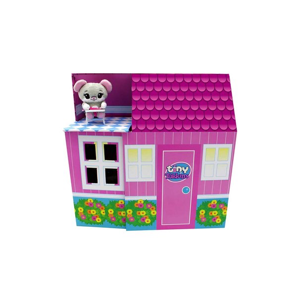 Tiny Tukkins Deluxe Playhouse Set with Mini Mouse Family-Play Set for Girls & Toddlers Includes Mom, Dad, and Baby Stuffed Animal Mouse- Made from Kid-Friendly, Safe Materials