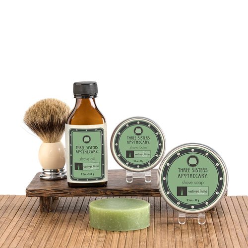 Three Sisters Apothecary 3.2 oz. Shave Oil (Vetiver and Lime)