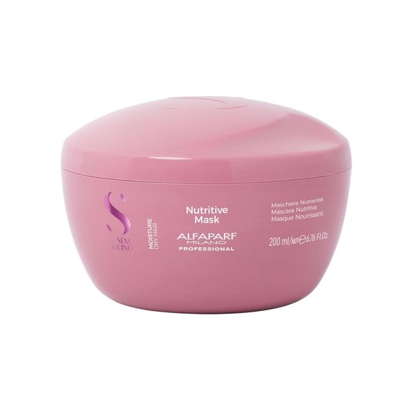Alfaparf Milano Semi Di Lino Moisture Nutritive Hair Mask - Deep Conditioning Hair Repair Mask for Hydration & Shine - Sulfate, Paraben & Paraffin Free - Professional Quality Hair Care (6.76 oz)