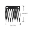 50 Pcs Hair Combs Plastic Clips 7-teeth Wig Combs with 2 Pcs Black Elastic Band 5 Pcs T Pins and 5 Pcs C Curve Needles Sewing