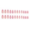 Pink Gradient Press on Nails - Pink Flower Stereoscopic Embossed Tip French,Medium Fake Nails Kit with 24 Nails,24pcs jelly glue stickers,1pcs mini nail file,1pcs wooden stick （Nails for Women Girls）