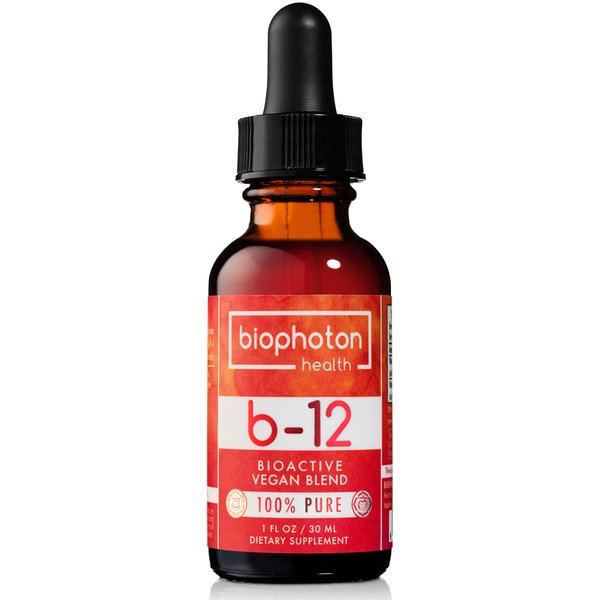 Biophoton Health Vitamin B12 Bioactive Methyl Blend - Liquid Sublingual B12 Drops - Vegan & Non GMO - Organic Glycerin & Sugar Free (1 Fl Oz)