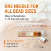 60 Straight Beading Needles with Convenient Storage Tube Size 10-0.45mm (0.017in) Extra Fine Seed Beads Needles - Perfect Bead and Sequin Embroidery, Jewelry Making, Crafting, and DIY