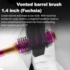 35mm/1.4inch Round Brush Comb For Dyson Hair Styling and Salon Blowout, Weighted Handle Vented Barrel Brush for Blow Drying, Curling, Straightening