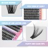 FLOMAZE Lash Clusters 50D+60D Thick Eyelash Clusters C Curl Wispy Individual Lashes 10-18mm Cluster Eyelash Extensions 400pcs False Mink Eyelashes DIY Flat Lash Extension (50D+60D)…
