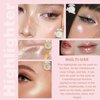 Lilyloria Glitter Sparkly Face Highlighter Makeup Palette Shimmer Radiant Glow Illuminator Iluminadores de Maquillaje 6g (01 Diamond Shine)
