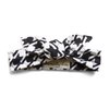 Organic Knotted Adjustable Headbands for Baby Girls - Catstooth in Black+White