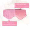 Sivio Weighted Eye Mask for Women & Men, Heatable and Freezable Weighted Eye Pillow with Silica Beads & Adjustable Strap, Soft Breathable Cotton Eye Cover for Sleeping Faster and Better, Pink