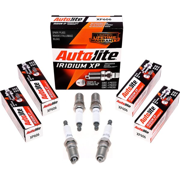 Autolite Iridium XP Automotive Replacement Spark Plugs, XP606 (4 Pack)