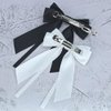 Yimi's Dream Bow Hair Clips, 2PCS 5 Inch Black and White Hair Bows for Women, Girls Hair Accessories Bow Barrettes