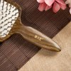 TAN MUJIANG Natural Wooden Paddle Hair Brush- Eco-Friendly 100% Wood Detangling Hairbrush for Women Men and Kids - Reduce Frizz and Massage Scalp