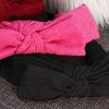 GUEDKIKL 2pcs Satin Wide Knotted Hair Hoops, Fashion Washing Face Makeup Wide Bow tie Headbands, Non Slip Silk Head Bands for Girls Ladies