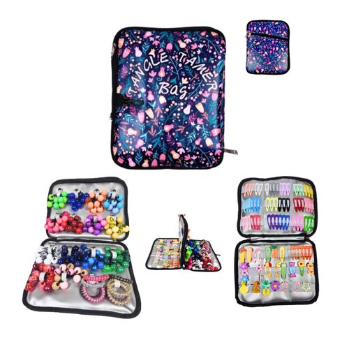 Generic Tangle Tamer Bag Hair Accessories Storage Bag for Girls, Ponytailer Ball Organizer, Hair Bow Organizer, Storage Carrying Case for Display Hair Clips, Headbands, Scrunchies, Hair Ties Holder