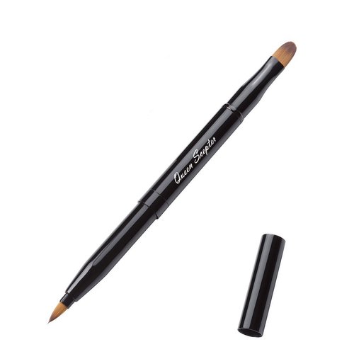 Retractable Lip Brush Concealer Makeup Dual End Travel Size Lipstick Brush With Cap