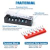 Terminal Strips, FIXITOK 6 Sets 4/5/6 Positions Terminal Block Strips Waterproof 600V 15A Screw Terminal Strips with 400V 15A Pre-Insulated Terminal Barrier Strip Jumper