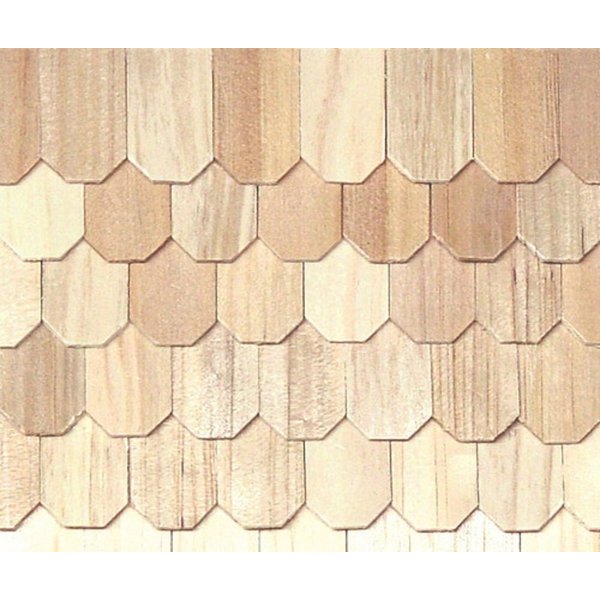 Houseworks, Ltd. Dollhouse Miniature Unfinished Pine Octagon Butt Shingles