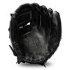 Franklin Sports Baseball Fielding Glove - Men's Adult/Youth Baseball Glove - CTZ5000 Black Cowhide Infield Glove - 12" Basket Web Infielders, Pitchers, Black Chrome (22415)