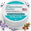 Full Eight Organic Magnesium Body Butter - Quick Ease for Muscle & Leg Tension, Muscles Discomfort & Sleep - Topical Rub Magnesium Cream for Recovery, Made in USA, 4oz
