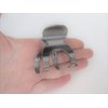 Generic Medium shiny silver tone textured metal hair claw clip