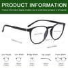 Przene 3 Pack Blue Light Blocking Glasses Women/Men,Retro Round Computer Glasses Anti Eye Strain/UV/Glare, Gaming Glasses. (Black/Crystal/Amber)