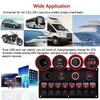 FXC 12V 24V Red LED ON/Off Marine Multi Function Switch Panel Waterproof 8 Gang Rocker Switch Panel for Boat Car Truck Rv Toggle Switches Panel with Circuit Breaker Dual USB Charger Voltmeter