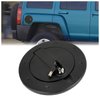 HECASA Locking Gas Cap Cover Compatible with 2003-2010 Hummer H3 H3T Fuel Tank Filler Door with Lock Aluminum Exterior Accessories (Textured Black)