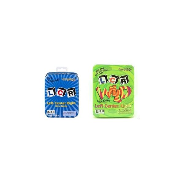 2 Pack, LCR Original in a Blue Tin & LCR Wild in a Green Tin Dice Game