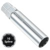 Feekoon 10 Spline Lug Nut Key Replacement for TA20-17/19, Compatible with Bimecc 10-Spline Lug Nut and Lug Bolts, Passenger w/ 17MM and 19MM Hex Drive, Steel (Silver,1 Pack)