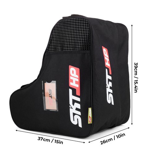 Roller Skate Bag with Adjustable Shoulder Strap for Kids And Adults to Hold Inline Skates Roller Skates Knee pads Helmets Black