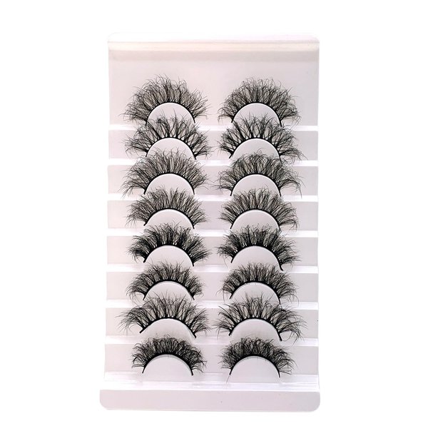 Lifernilash False Eyelashes Wispies Natural Look 3D Faux Mink Lashes Pack 8 Pairs Styles Mixed Soft Reusable Fake Eyelashes (MIXED1)
