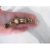 Golden rose clear art deco sparkly banana hair claw clip with rhinestones