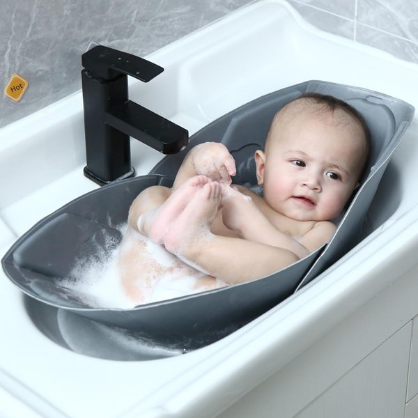 Baby Soft Sink Baby Bath Mat - Baby Bath Cushion for Travel - Baby Sink Bathtub Pad Foldable - Newborns Bathtub Cushion Easy to Clean