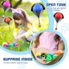 pynogeez 6 Pack Easter Eggs with Easter Parachute Toys Throwing Toy for Kids Boys Girls Easter Basket Stuffers Fillers Gifts Party Favors