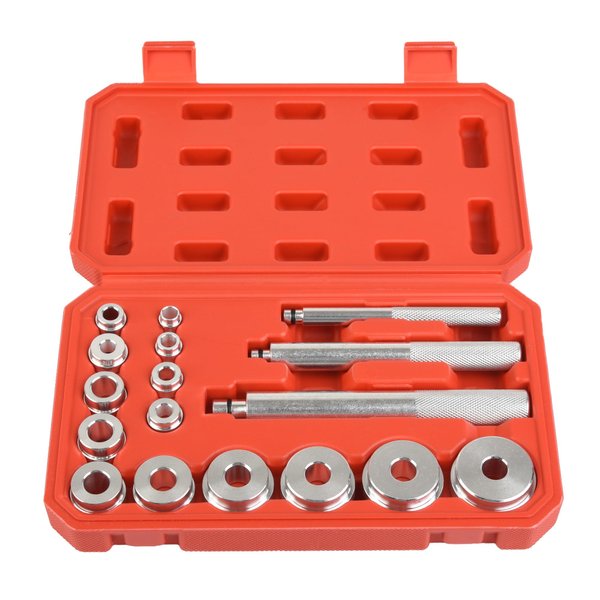 WUODAO17pcs Universal Aluminum Bearing Race and Seal Install Driver Set with Bushing Drivers Remover Tool Motorbikes Wheel Axle Bushing Installation Kit