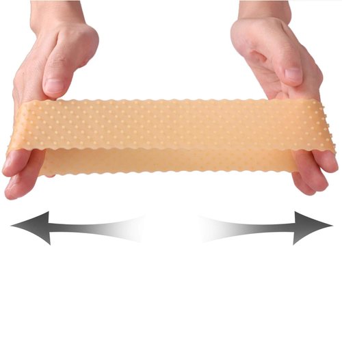 MapofBeauty 2 Pieces Non Slip Silicone wig Grip Band Headband Hold Wig Men Women Sports Yoga (Light Brown)