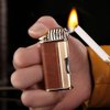 Genuine Leather Tobacco Pipe Lighter & Czech Tool Tamper - All in One -Refillable Butane