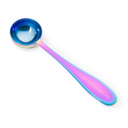 Loose Leaf Tea Spoon Measure | One Cup of Perfect Tea | Stainless Steel Scoop (Iridescent)