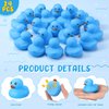Hungdao 24 Pieces 2 Inch Mini Rubber Duck Bath Toys Squeaky Rubber Ducks Float Bathtub Ducks for Baby Shower Birthday Classroom Carnival Prizes Car Decor Supplies Summer Pool Party Favors(Blue)